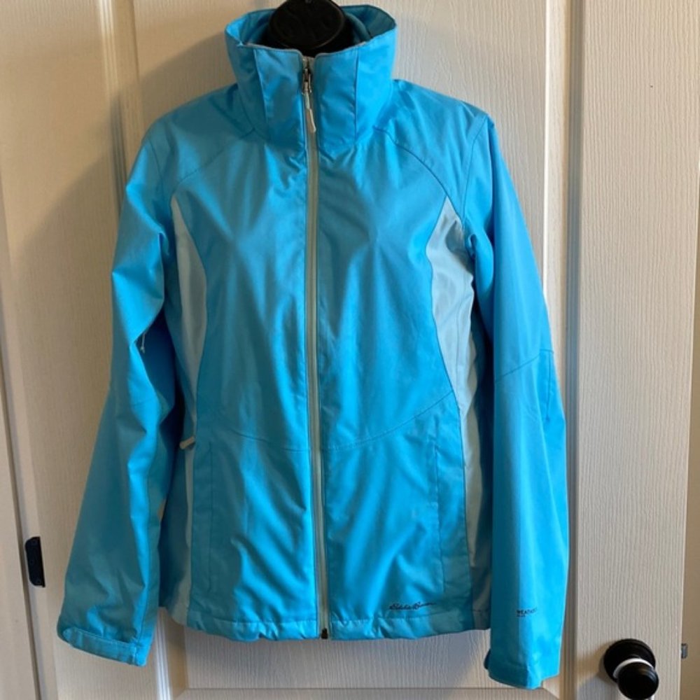 Eddie Bauer 3 in 1 Powder Blue Ski Jacket Winter Coat With Detachable Hood